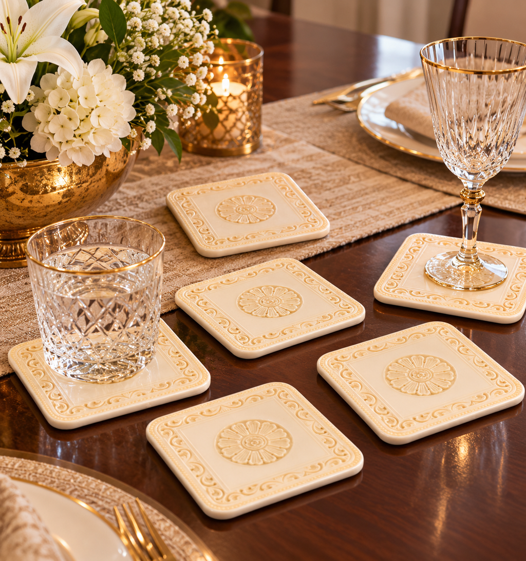 Ivory look alike coasters (set of 6)