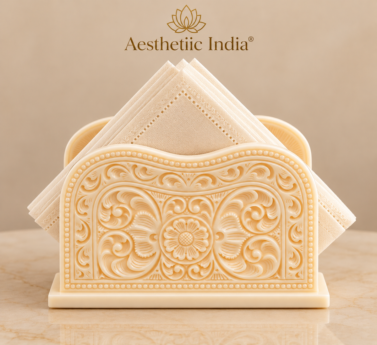 Ivory look alike napkin stand
