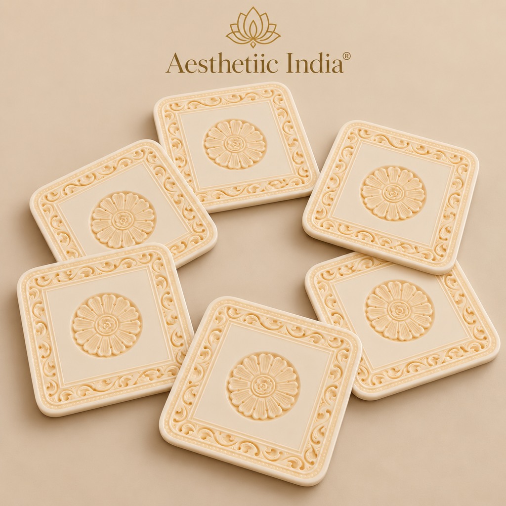 Ivory look alike coasters (set of 6)
