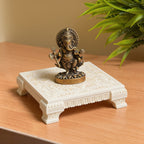 Ivory Look Alike Chowki 5 inch
