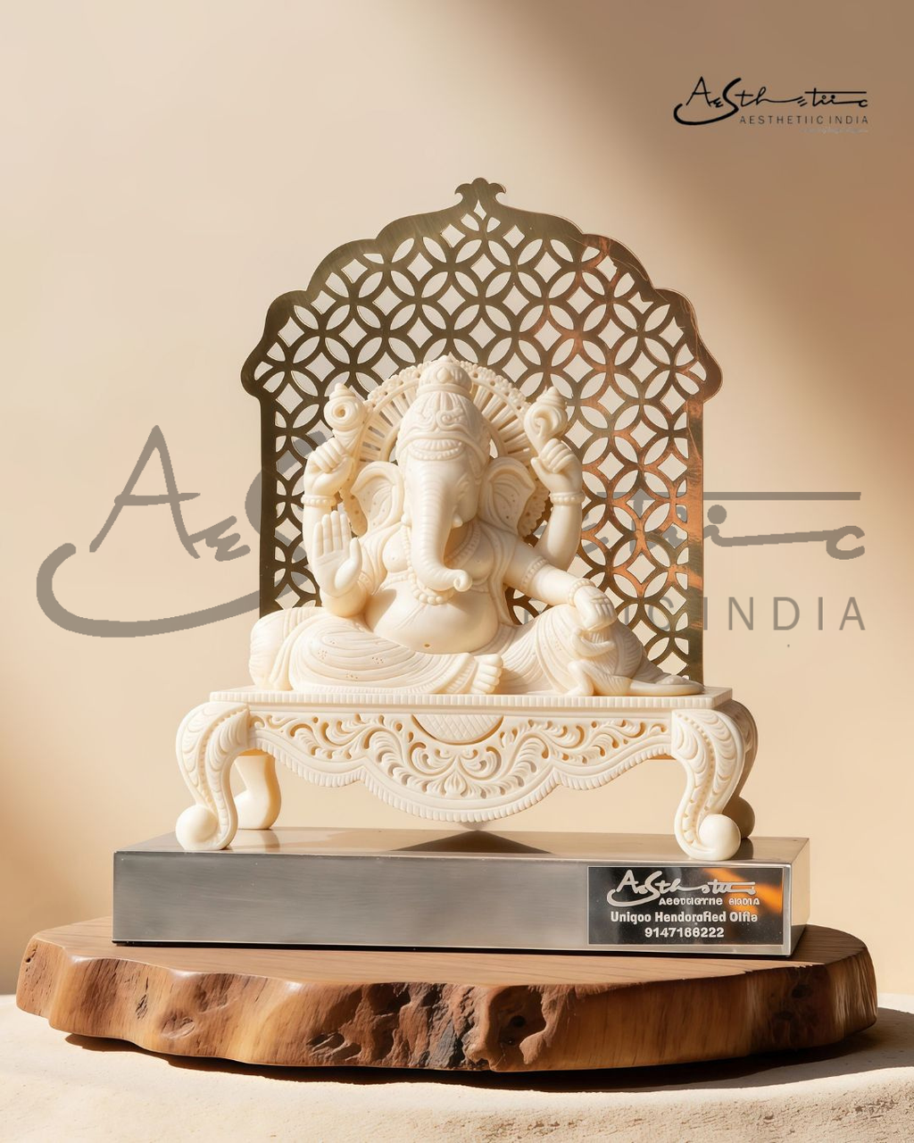 Ivory Look Alike Ganesha
