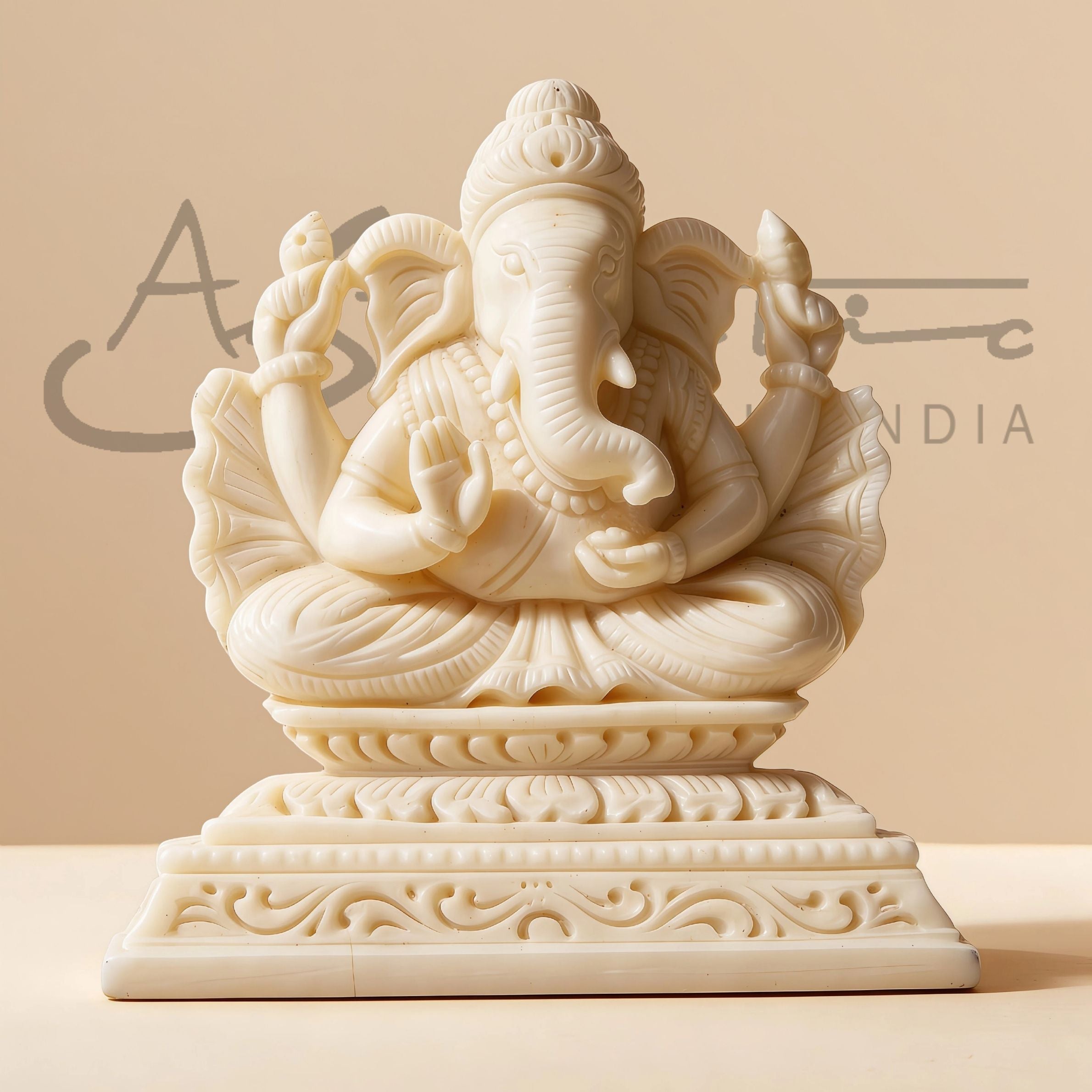 Small Ivory Look Alike Ganesha (car dashboard)