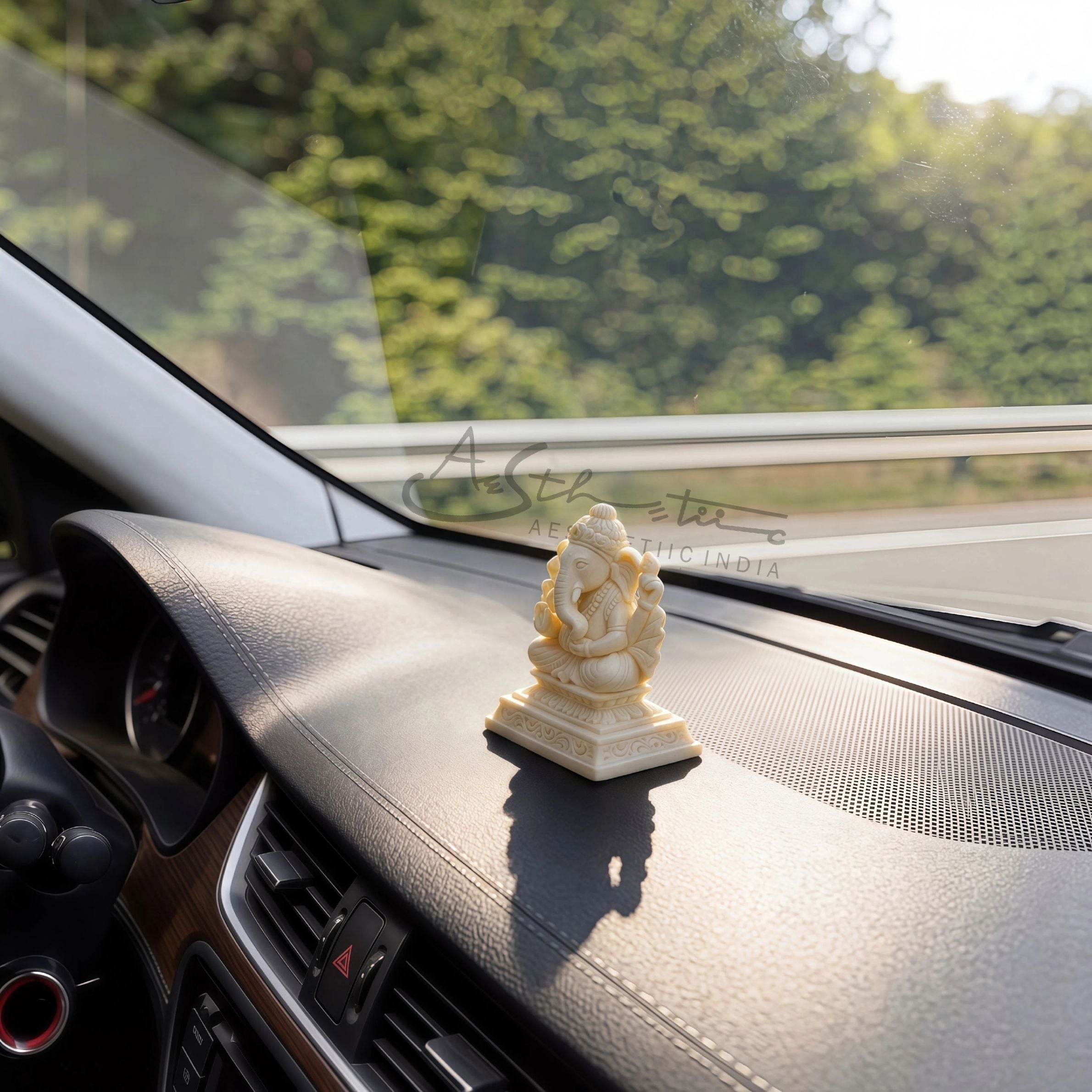 Small Ivory Look Alike Ganesha (car dashboard)