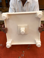 Ivory Look Alike Chowki 18 inch