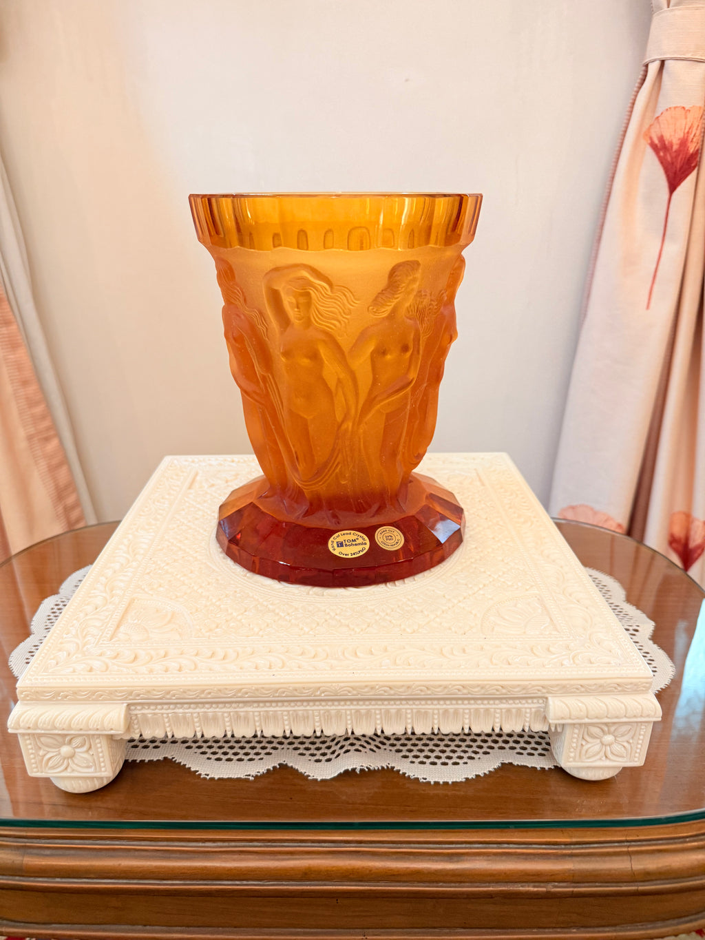 Ivory Look Alike Chowki 12 inch