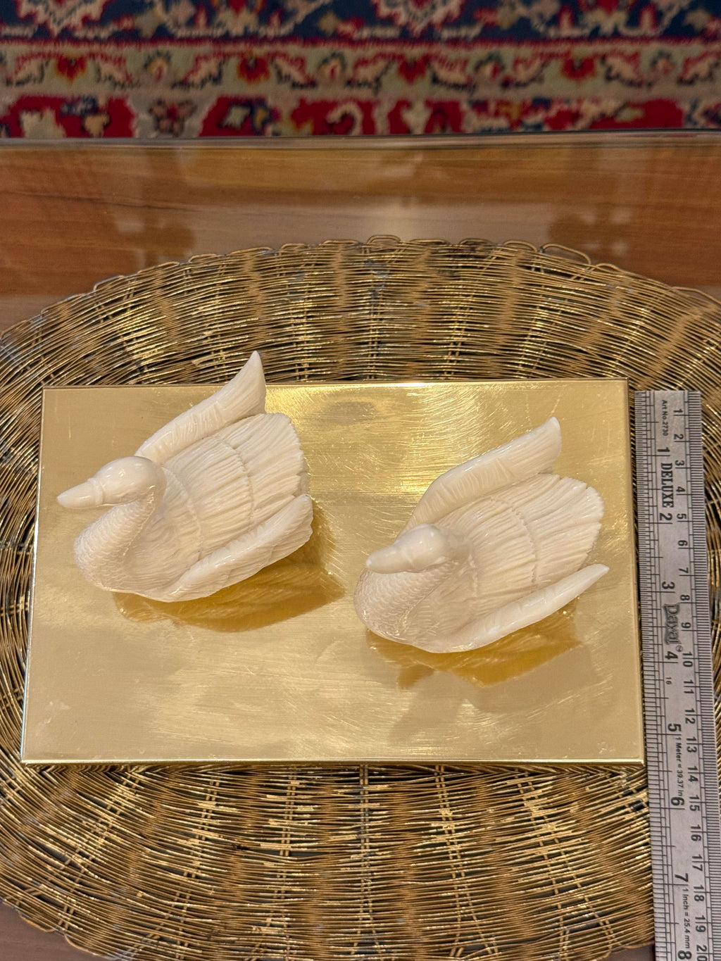 Ivory Look-Alike Swan Pair