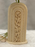 Ivory Look-Alike Dual Harmony Vases 10 Inch