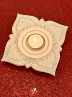 Ivory Look-Alike Lotus Tealight Holder