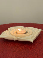 Ivory Look-Alike Lotus Tealight Holder