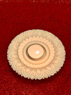 Ivory Look-Alike Sunflower Tealight Holder