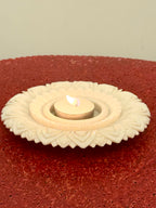 Ivory Look-Alike Sunflower Tealight Holder
