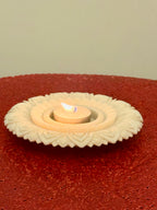 Ivory Look-Alike Sunflower Tealight Holder