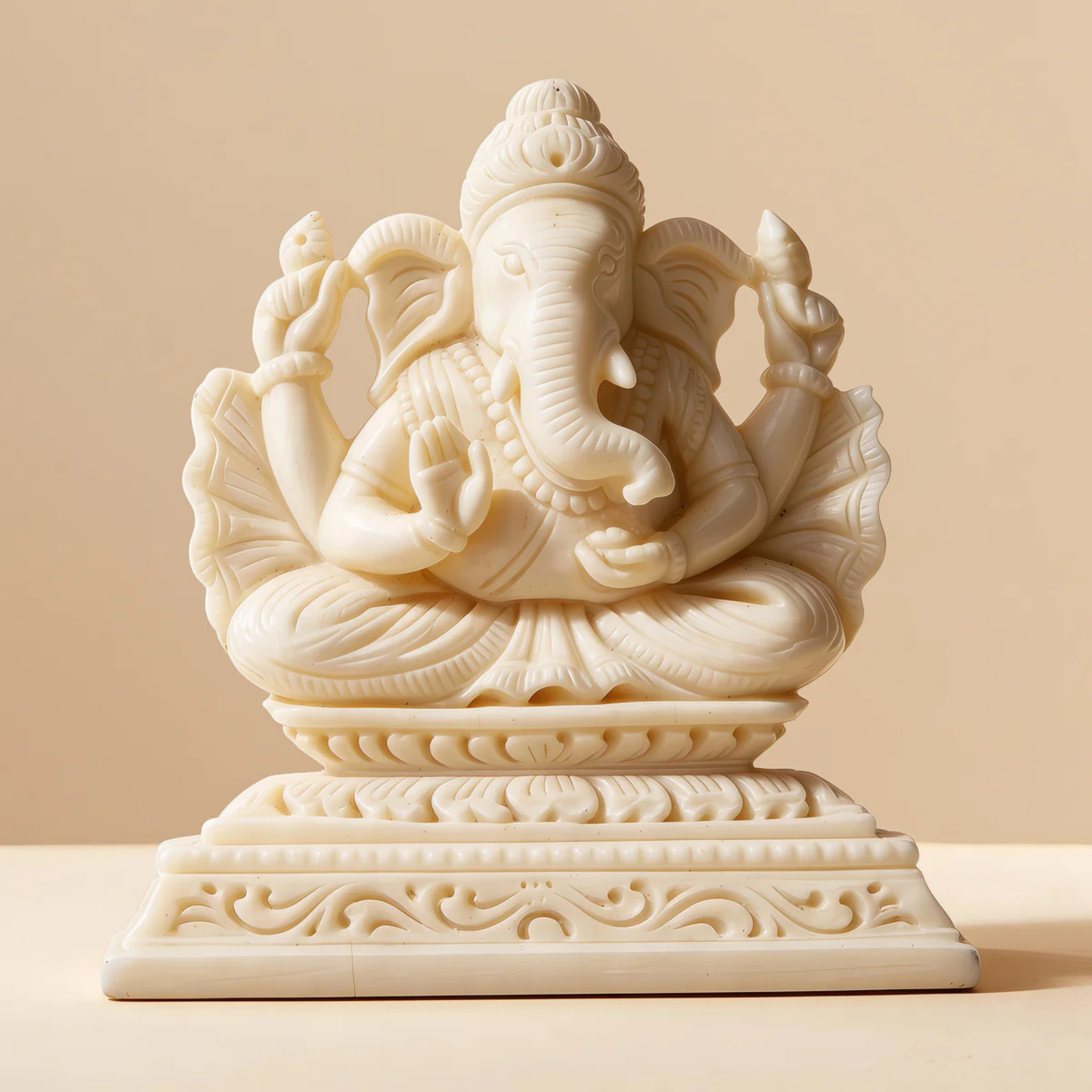 Small Ivory Look Alike Ganesha (car dashboard)
