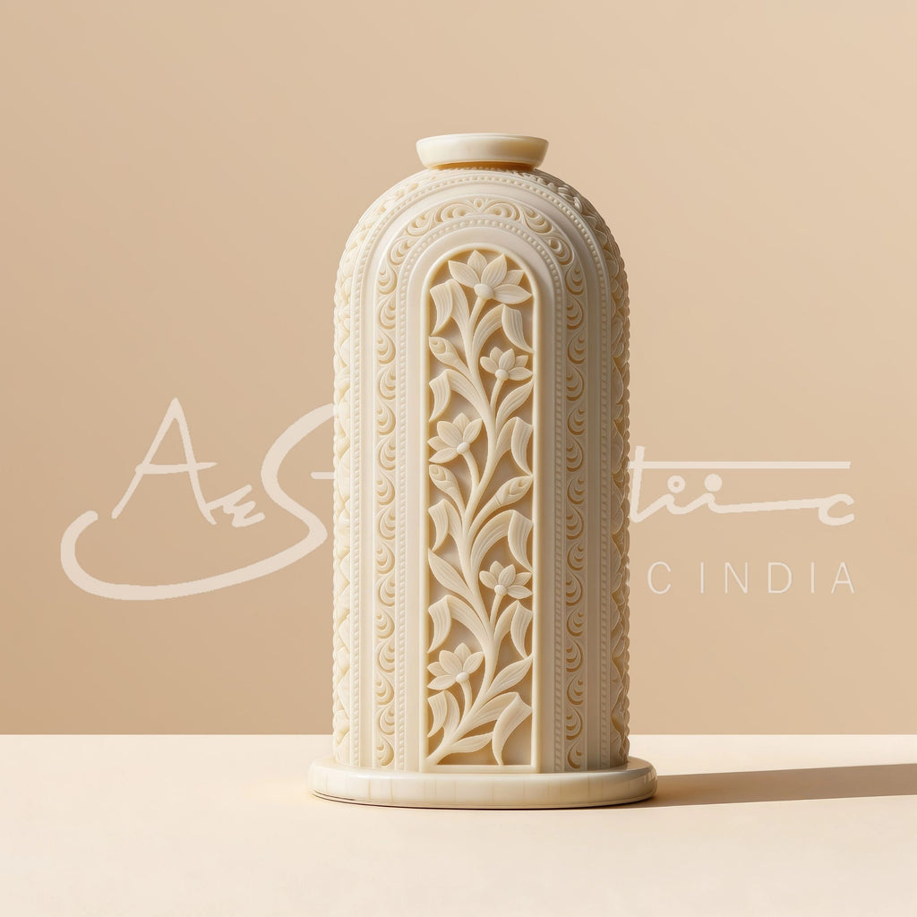 Ivory Look-Alike Dual Harmony Vases 12 inch