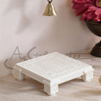 Ivory Look Alike Chowki 18 inch