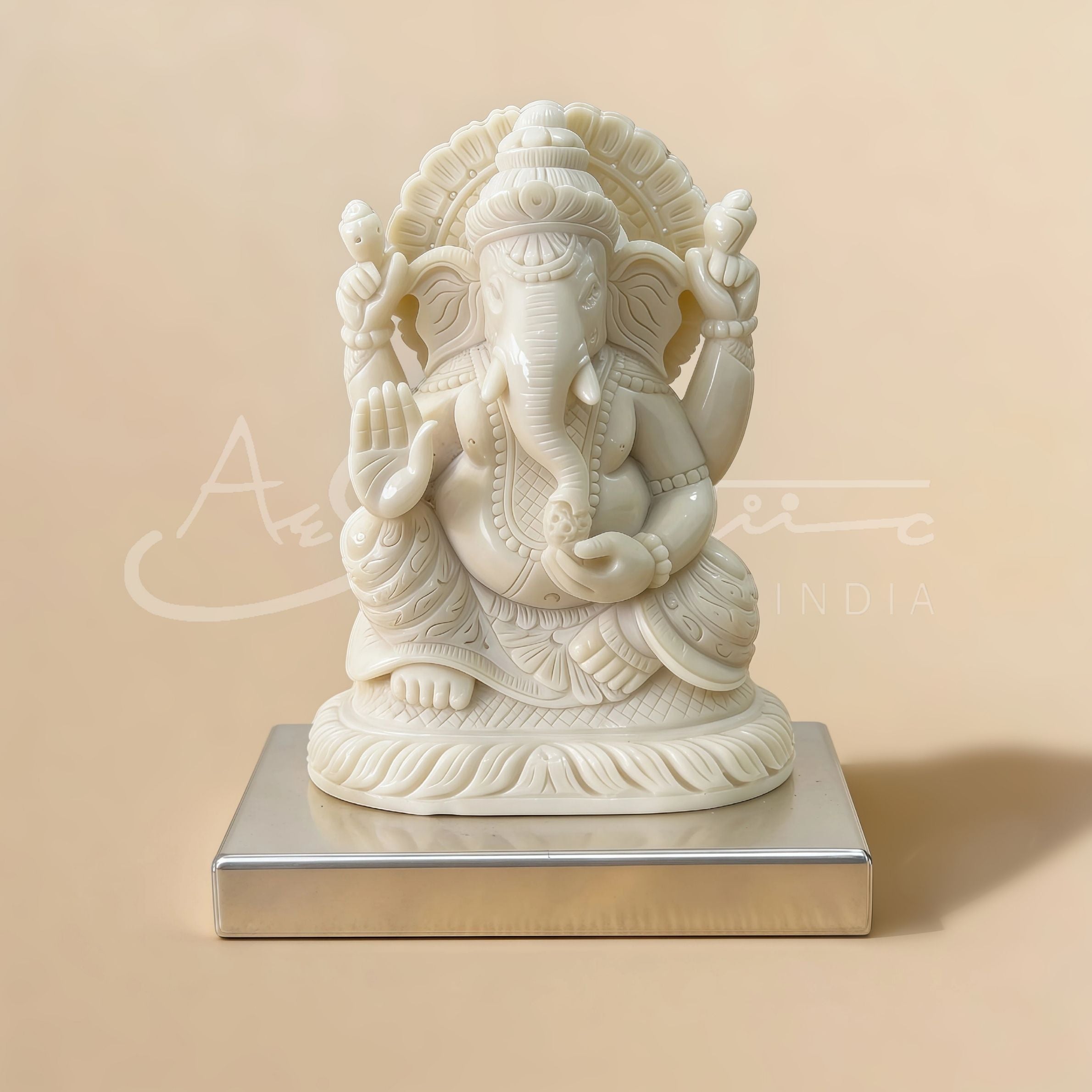 Medium Ivory Look Alike Ganesha
