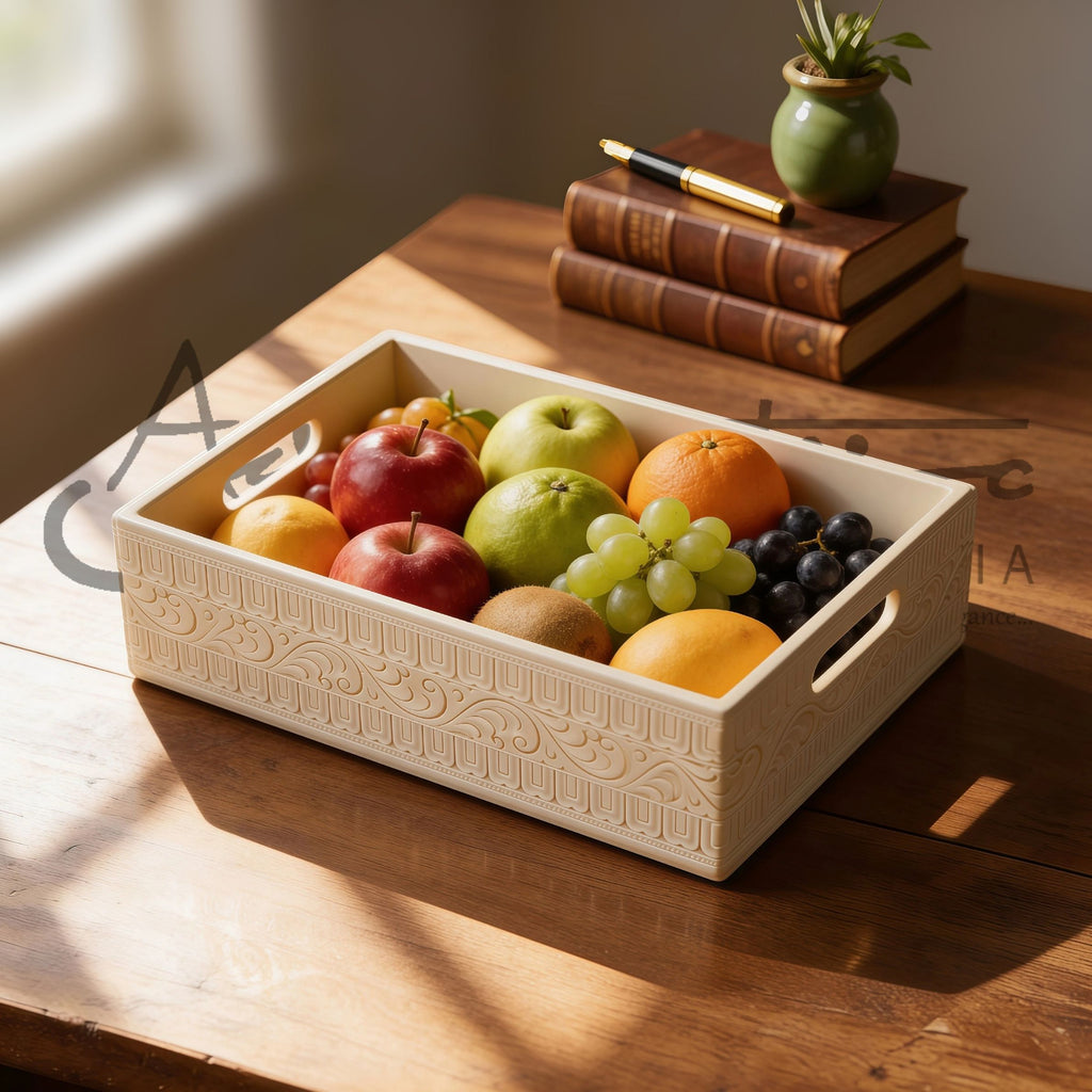 Ivory look alike rectangular tray