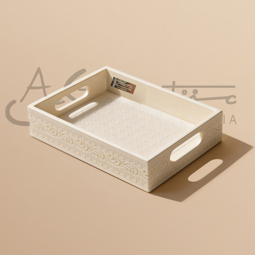 Ivory look alike rectangular tray