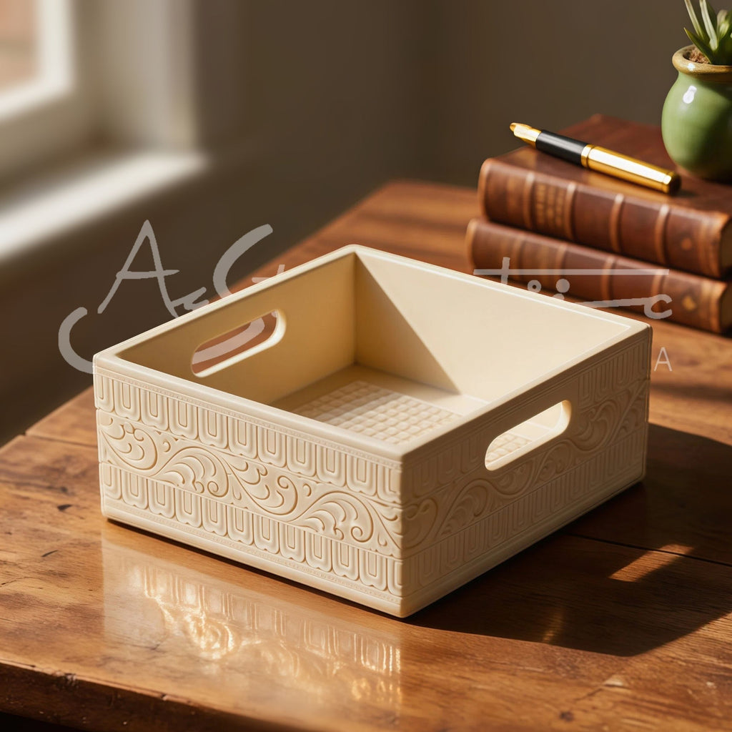 Ivory look alike square tray