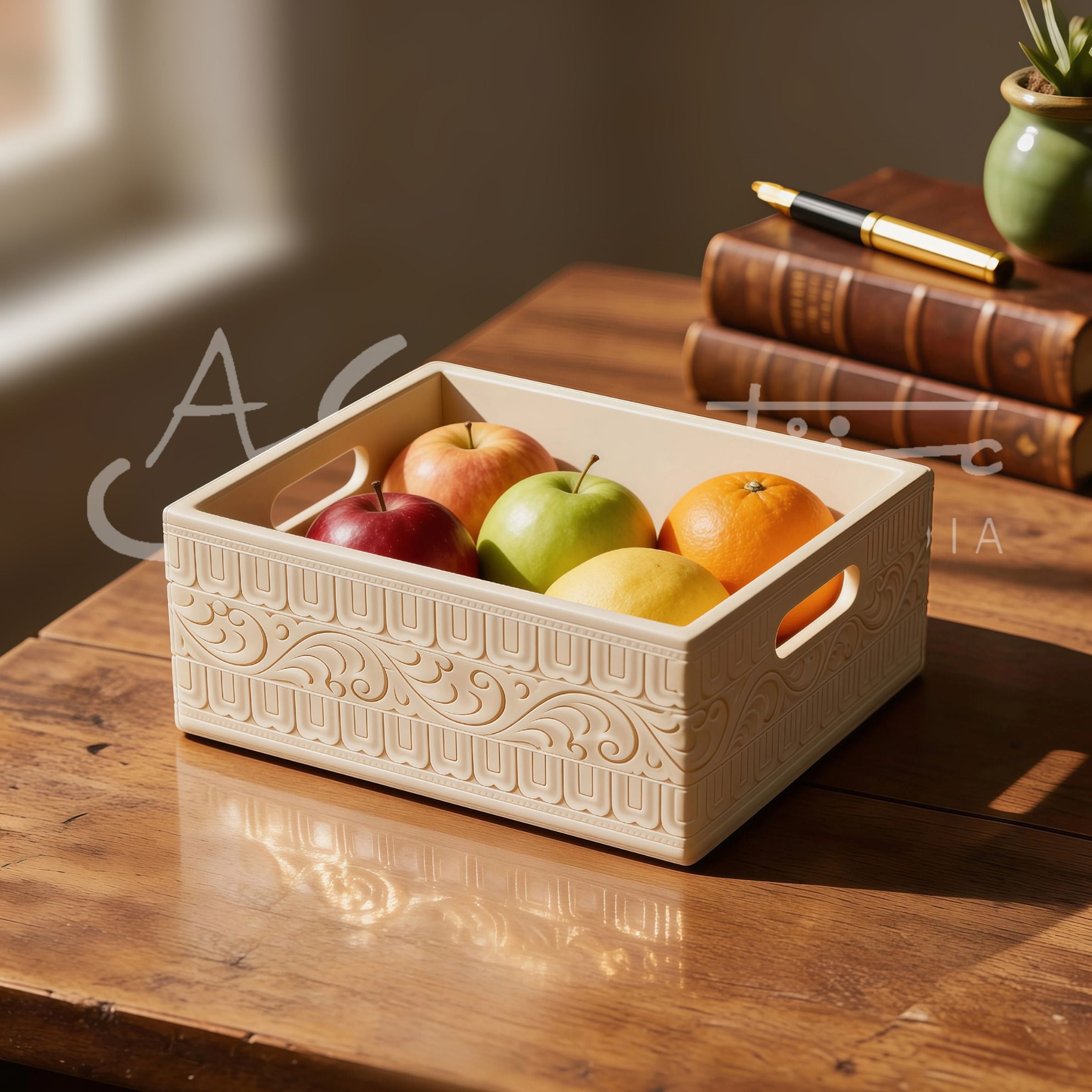 Ivory look alike square tray