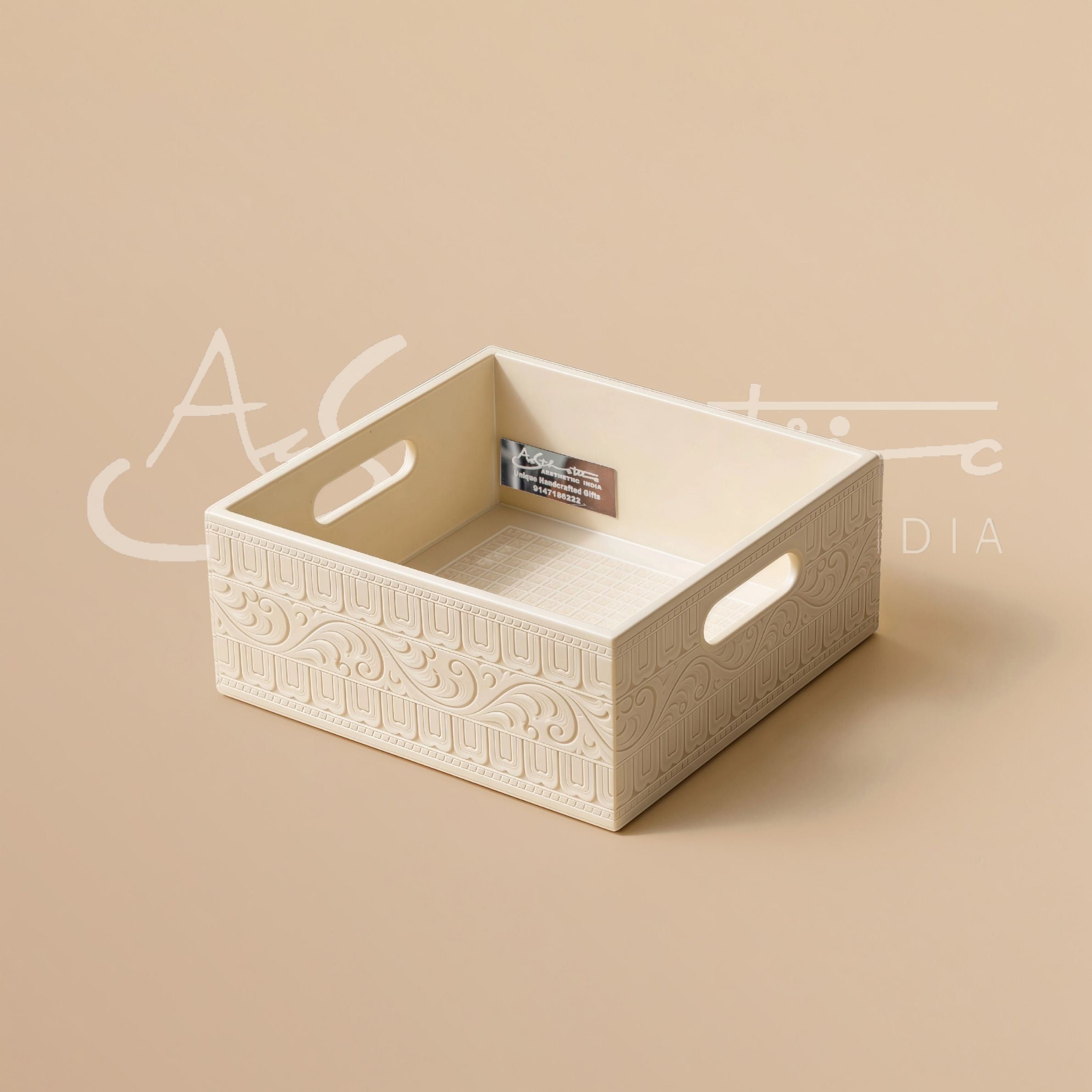 Ivory look alike square tray