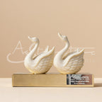 Ivory Look-Alike Swan Pair