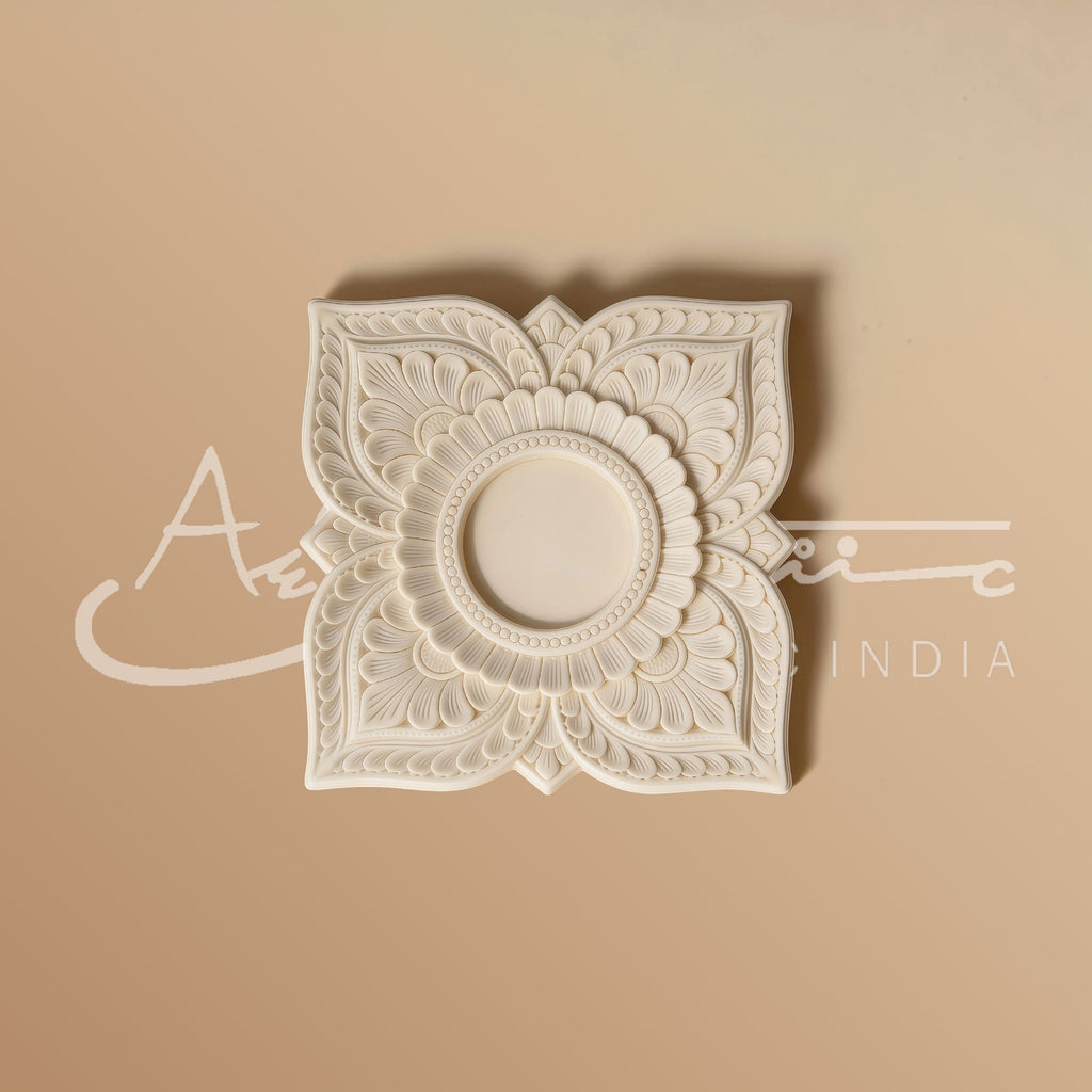 Ivory Look-Alike Lotus Tealight Holder