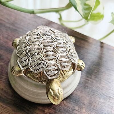 Spiritual Guardian: Silver Tortoise Vastu Charm