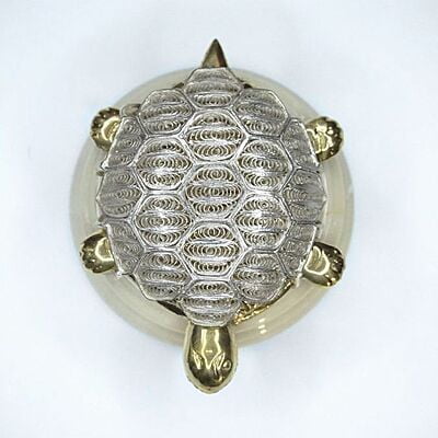 Spiritual Guardian: Silver Tortoise Vastu Charm