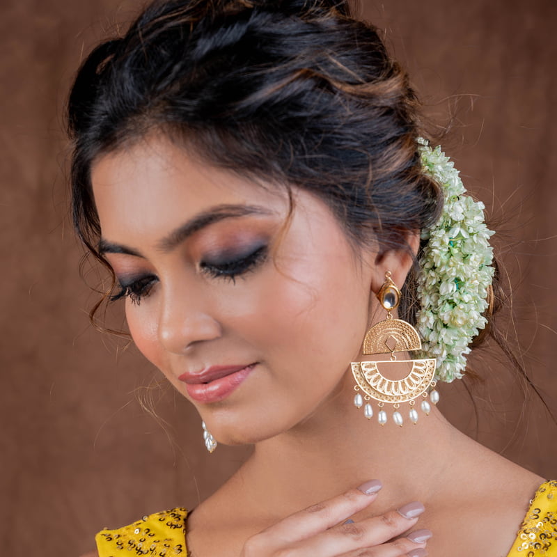 Ahalya Gold Coated Silver Earrings